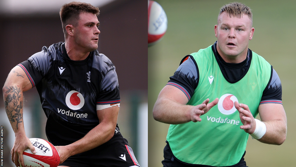 Joe Roberts (left) and Dewi Lake (right) are among 15 changes for Wales to face England at Twickenham on Saturday