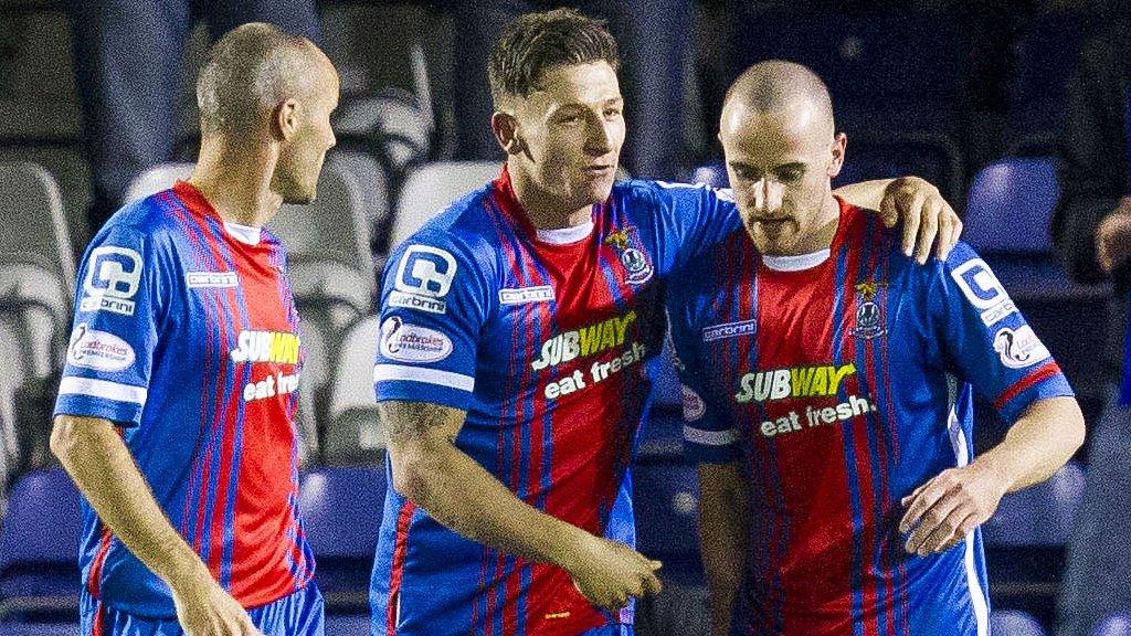 Inverness players celebrating