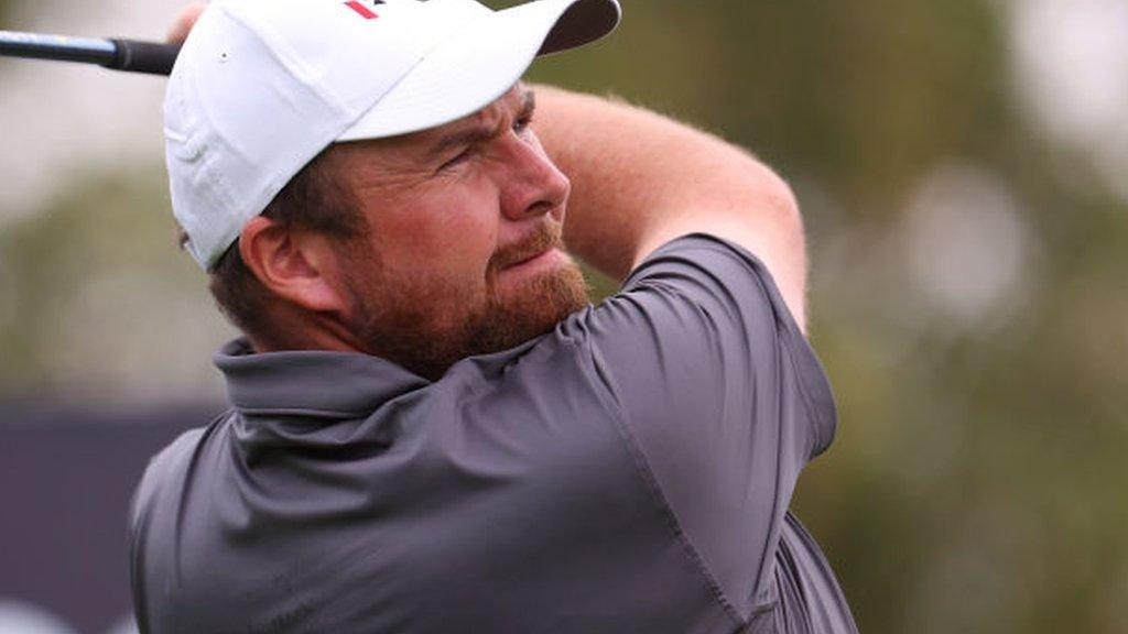 Shane Lowry in action at the Hero Cup