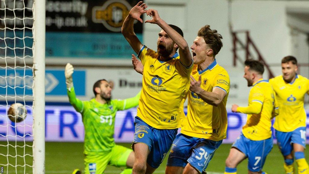 Raith Rovers' Sam Stanton celebrates his goal