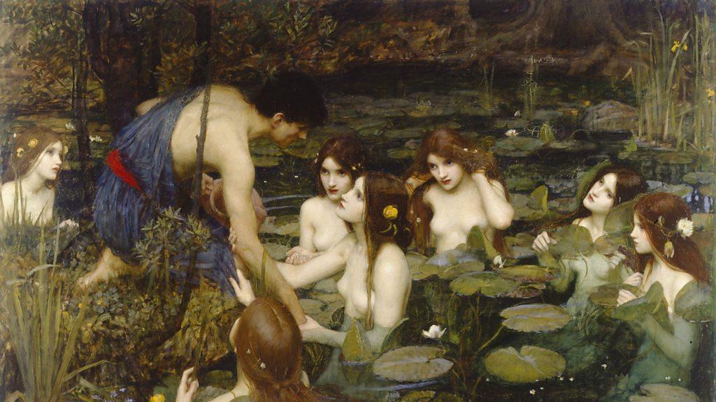 Hylas and the Nymphs painting by JW Waterhouse