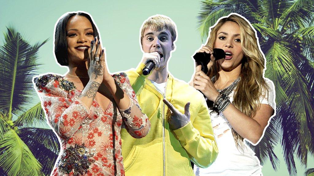 Rihanna, Justin Bieber and Shakira