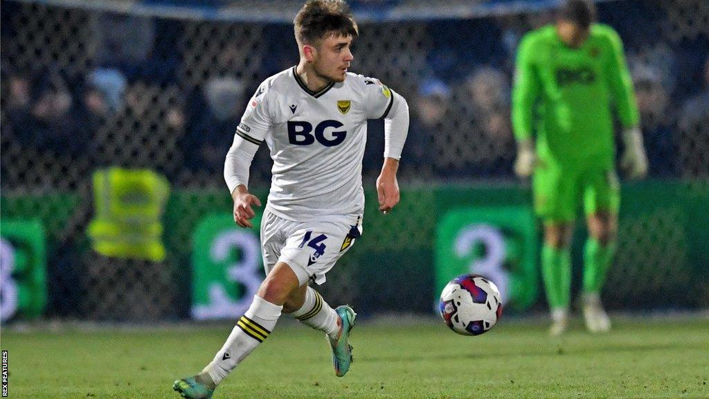 Lewis Bate in action for Oxford United