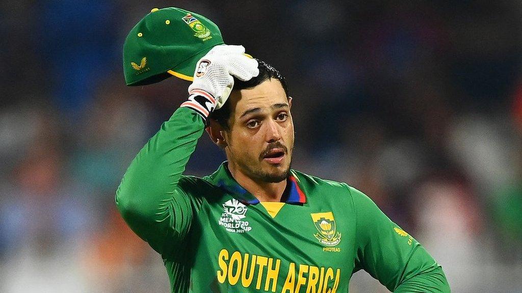 South Africa wicket-keeper batter Quinton de Kock missed the first game of the T20 World Cup in 2021 against West Indies