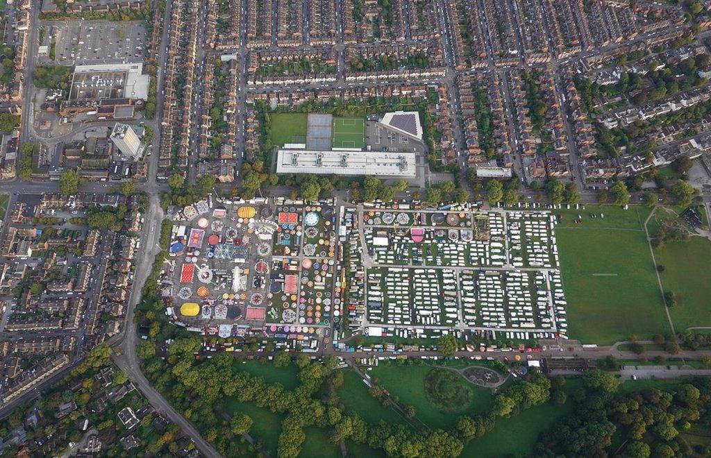 Aerial photo of Goose Fair