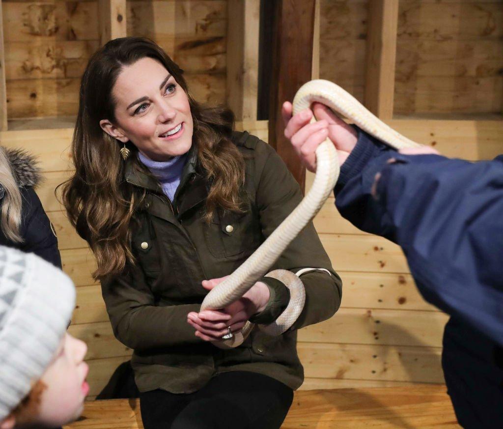 kate with snake