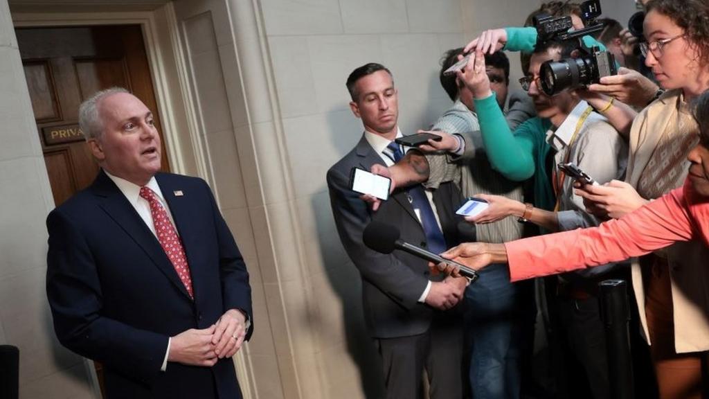 Steve Scalise faces reporters