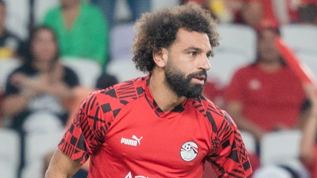 Mohamed Salah playing for Egypt