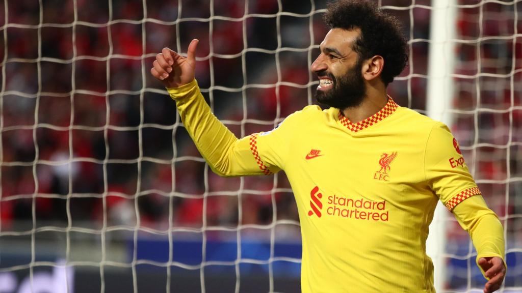 Salah celebrates