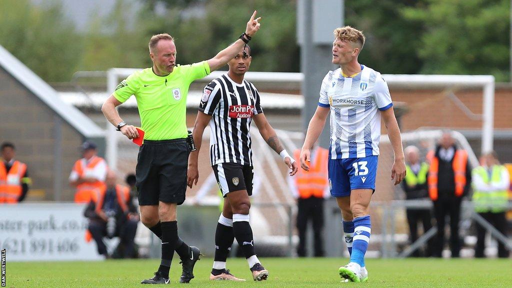 Cameron McGeehan is sent off