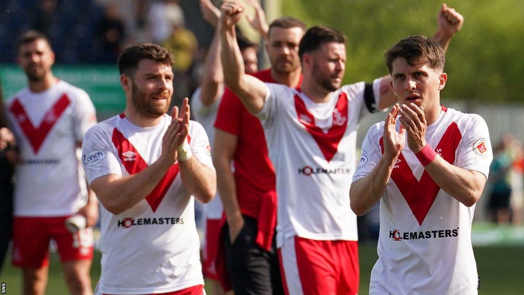 Airdrieonians finished seven points behind Falkirk in League 1