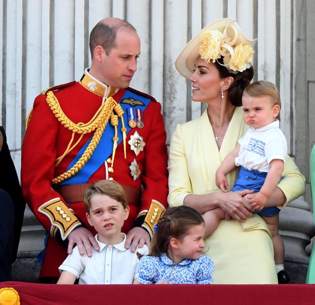 William, Catherine and family at Trooping the Colour