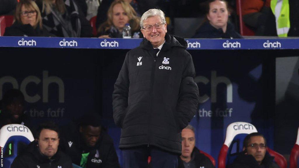 Crystal Palace boss Roy Hodgson on the touchline during their Premier League match against Bournemouth