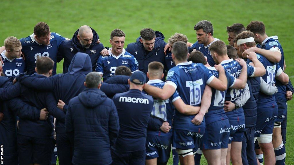 Sale's team talk after their loss to London Irish