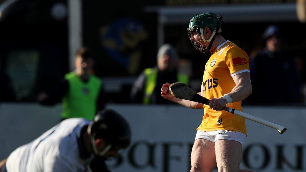 Antrim's Conal Cunning celebrates