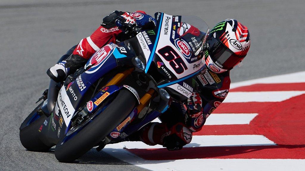 Jonathan Rea in action in Barcelona