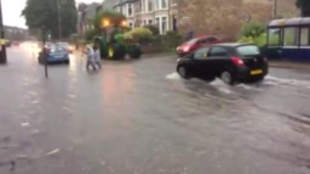 car in water