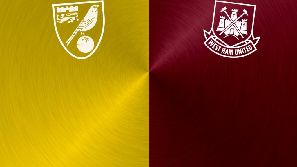 Norwich v West Ham badges