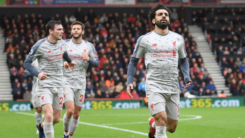 Mo Salah celebrates hat-trick