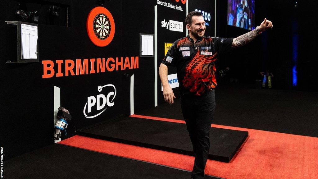 Jonny Clayton celebrates Premier League of Darts success in Birmingham