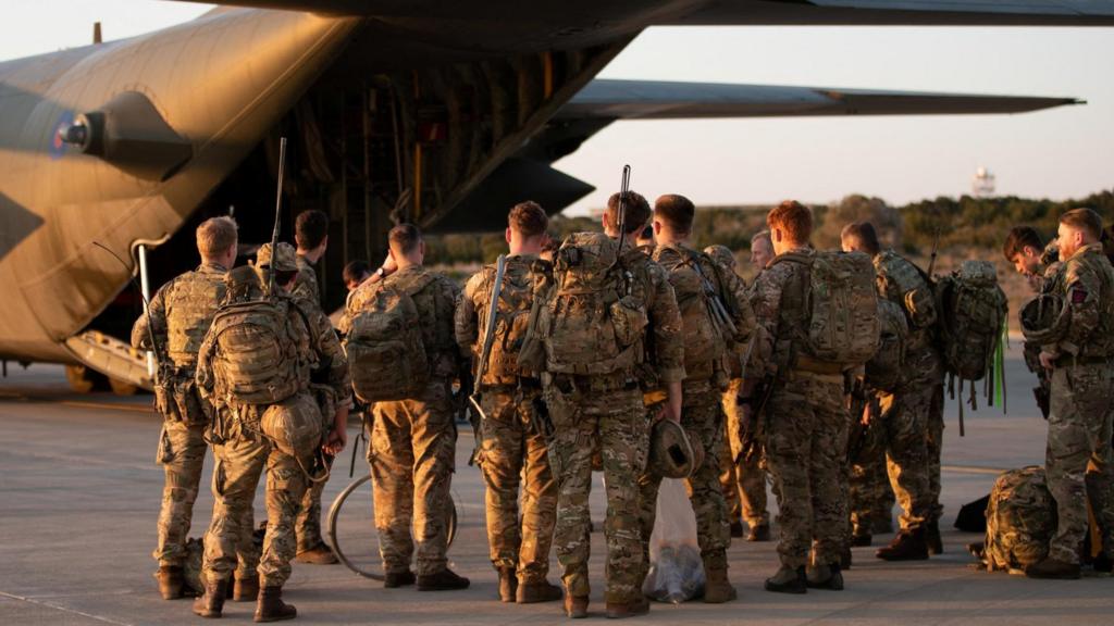 Personnel of the joint forces prepare to depart for Sudan to evacuate British embassy diplomats and their families, in RAF Akrotiri, Cyprus April 25, 2023