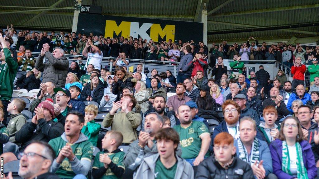 Plymouth Argyle fans at Hull City