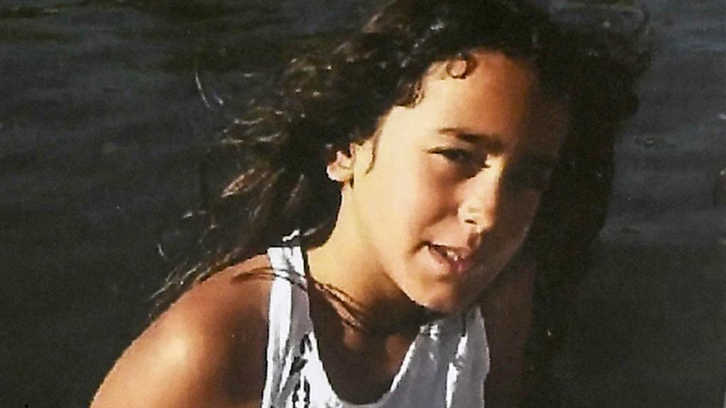 A photo taken on 28 August 2017 shows an appeal for witnesses poster for Maëlys, a nine-year-old girl who disappeared during a wedding party on 26-27 August in Pont-de-Beauvoisin, eastern France