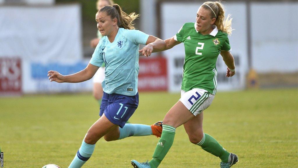 Rachel Dugdale in action for Northern Ireland