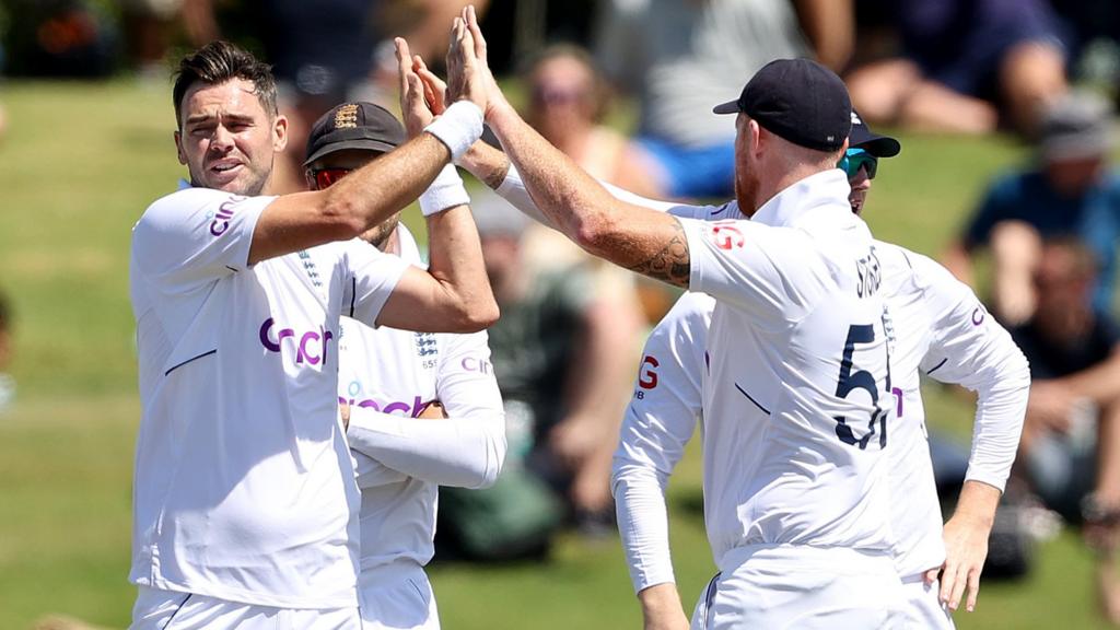 England celebrate taking a wicket