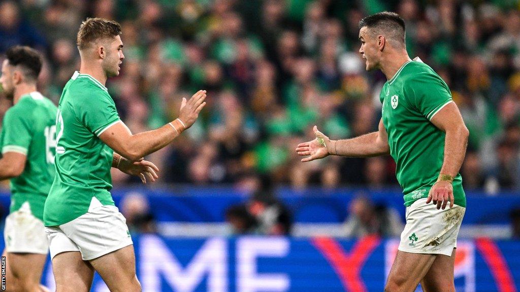 Jack Crowley replaces Johnny Sexton during Ireland's win over South Africa