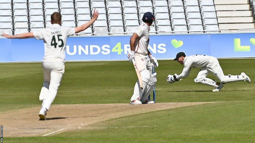 Alastair Cook is caught behind