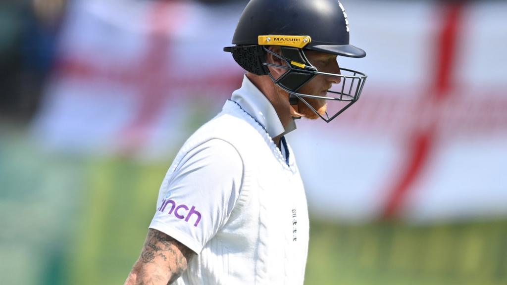 England captain Ben Stokes looks dejected as he walks off after being dismissed