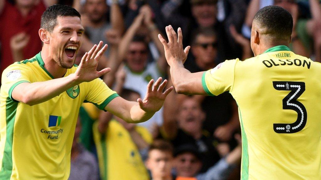 Norwich City celebrate a goal