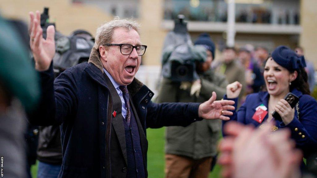 Harry Redknapp celebrates at Cheltenham