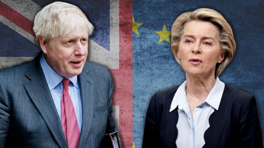 Boris Johnson and Ursula Von Der Leyen
