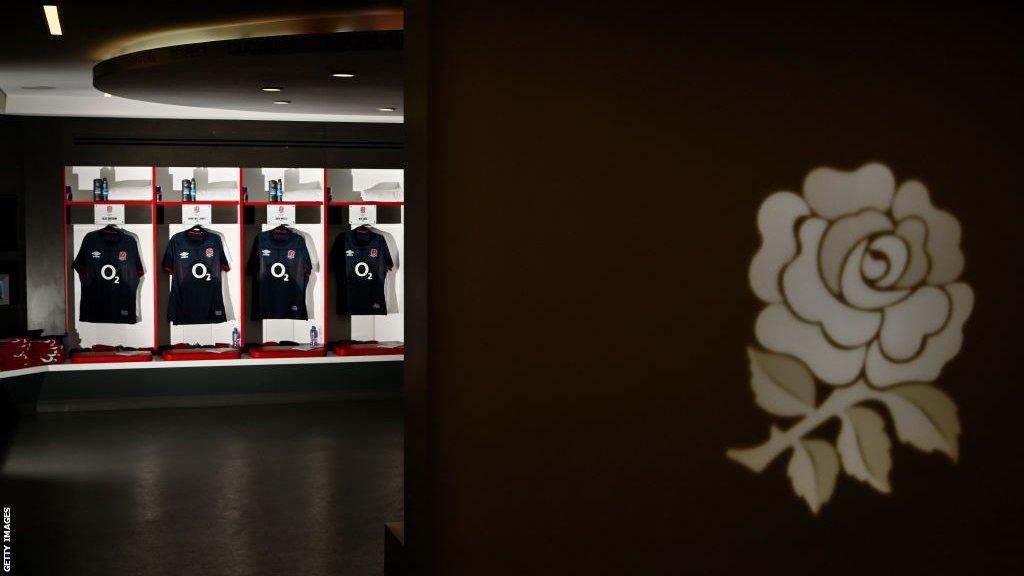 England's changing room