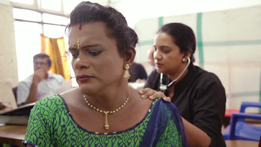 Transgender patient at the clinic in India