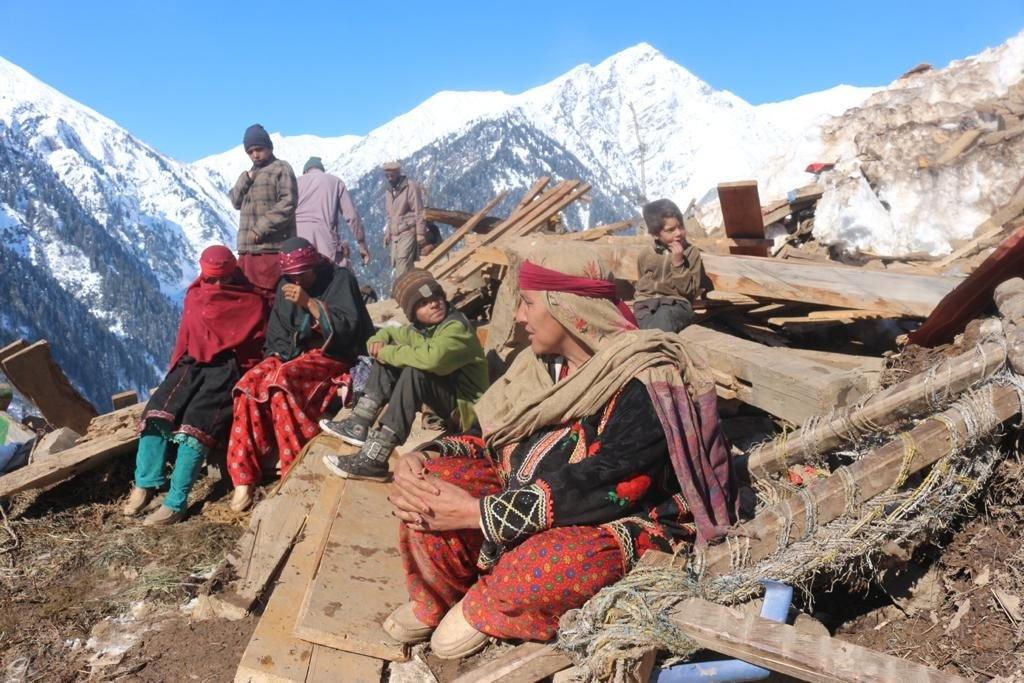 Villagers in Surgun in the Neelum Valley