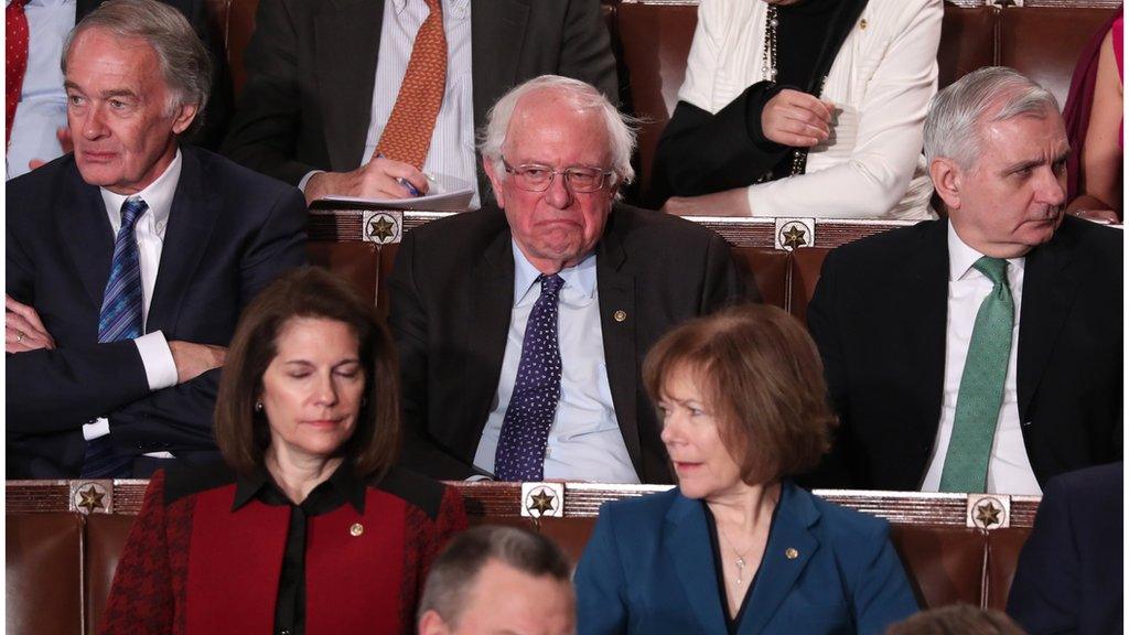 Bernie Sanders at the State of the Union address