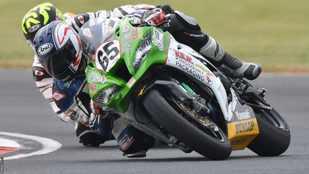 Nikki Coates in action at Bishopscourt during 2016 when he won the Irish Superbike title