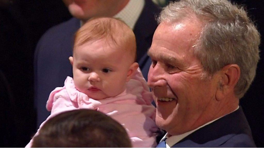 George W Bush and baby