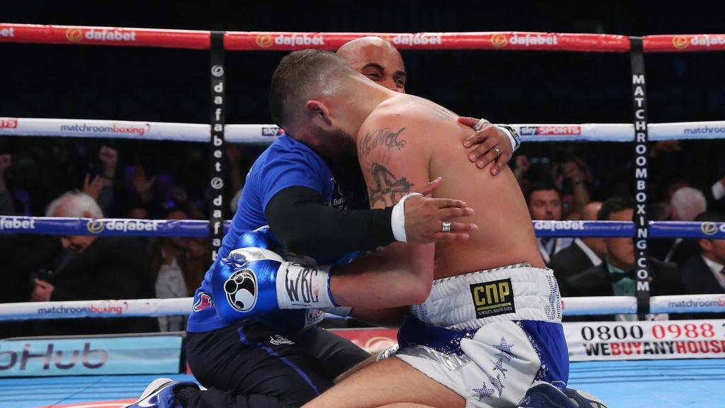 Tony Bellew celebrates