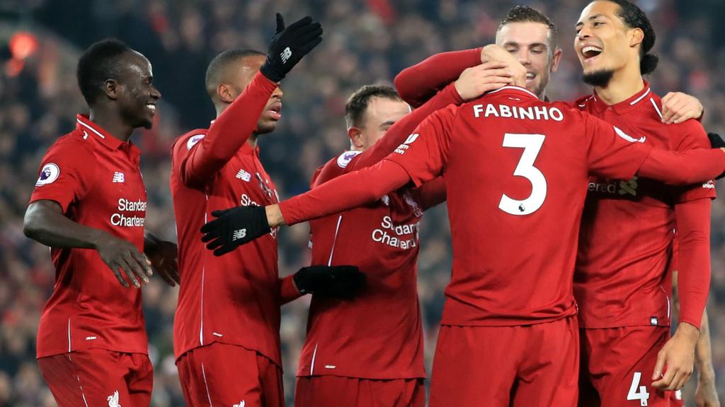 Virgil Van Djik and Liverpool celebrate