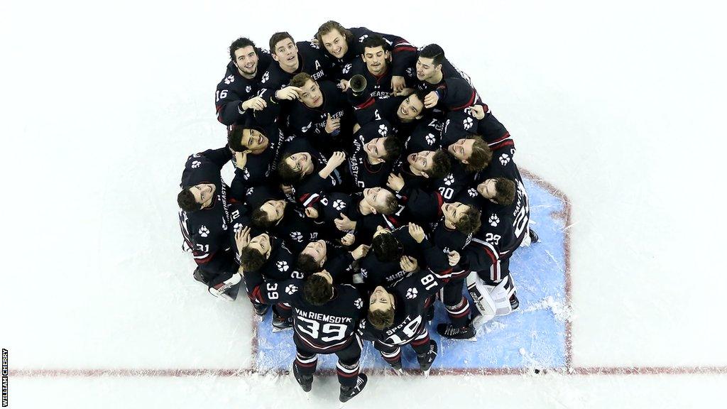 Northeastern Huskies won the Friendship Four title in 2019