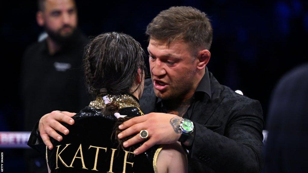 Conor McGregor consoles Katie Taylor