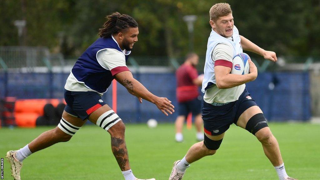 Jack Willis in training for England