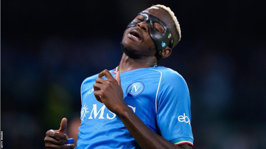 Nigeria's Victor Osimhen celebrated Serie A glory with Napoli last season