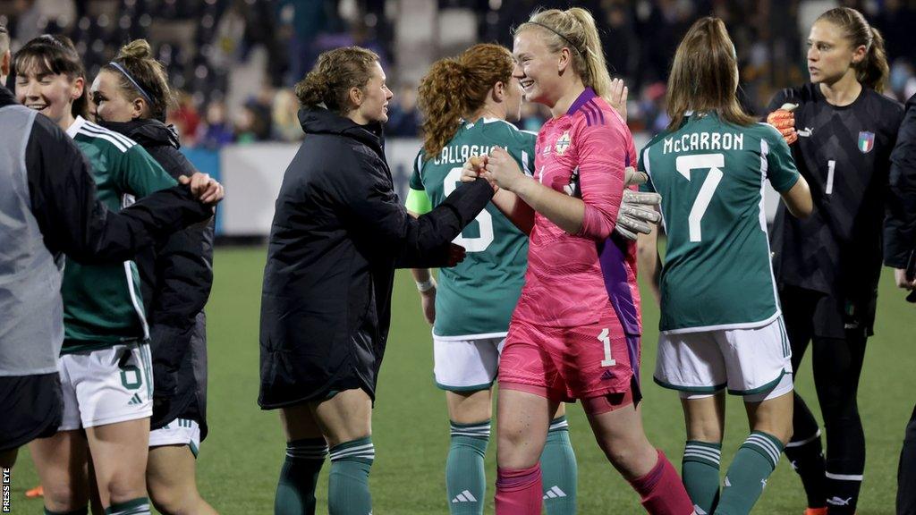 Celebrations were muted as Northern Ireland claimed the biggest scalp of Kenny Shiels' reign