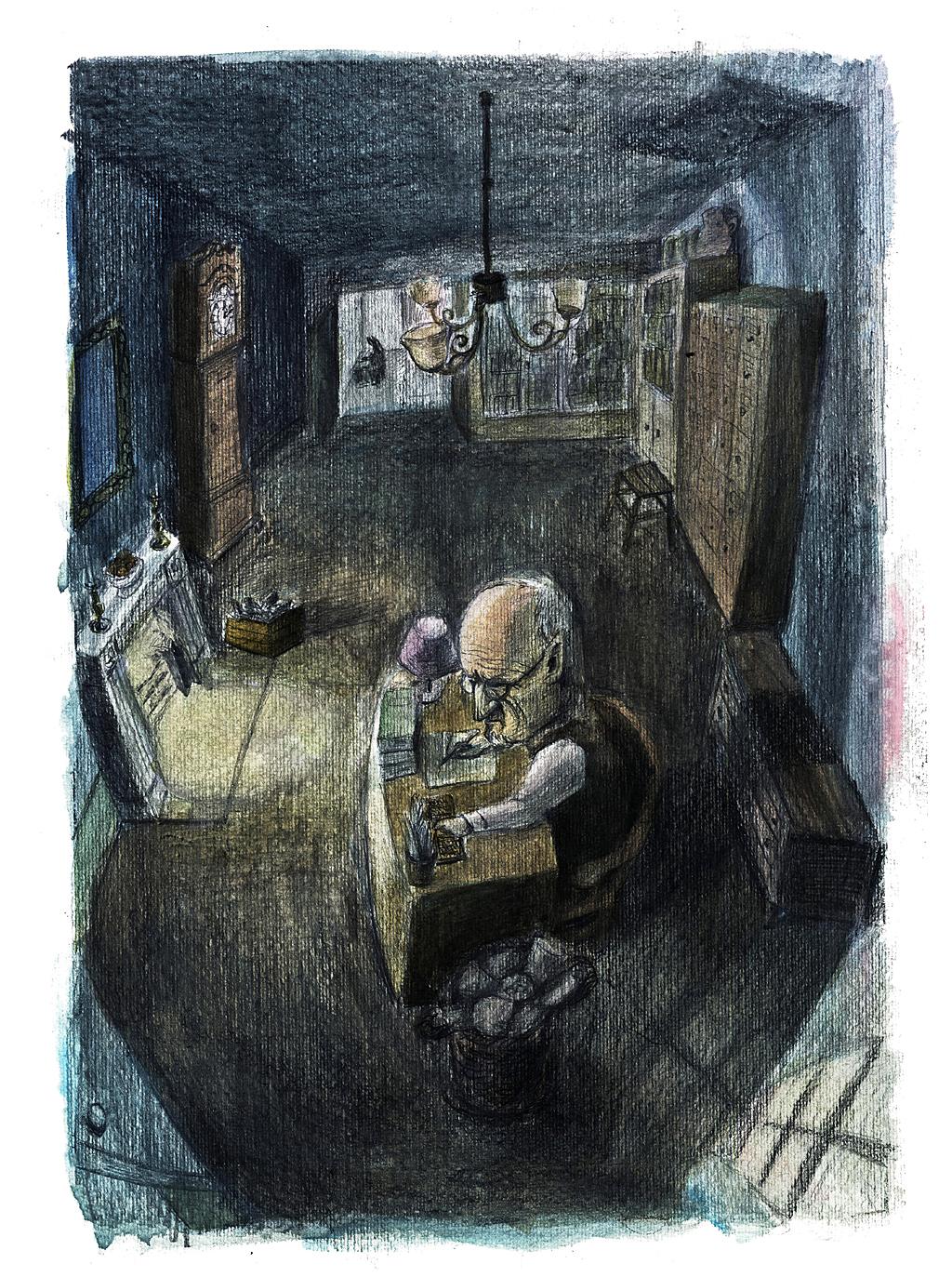 "Scrooge's iced office" - by Minami Morohashi