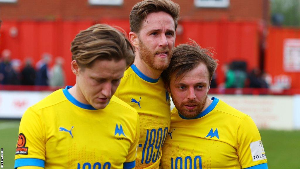 Devastated Torquay United players